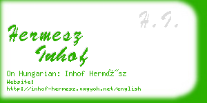 hermesz inhof business card